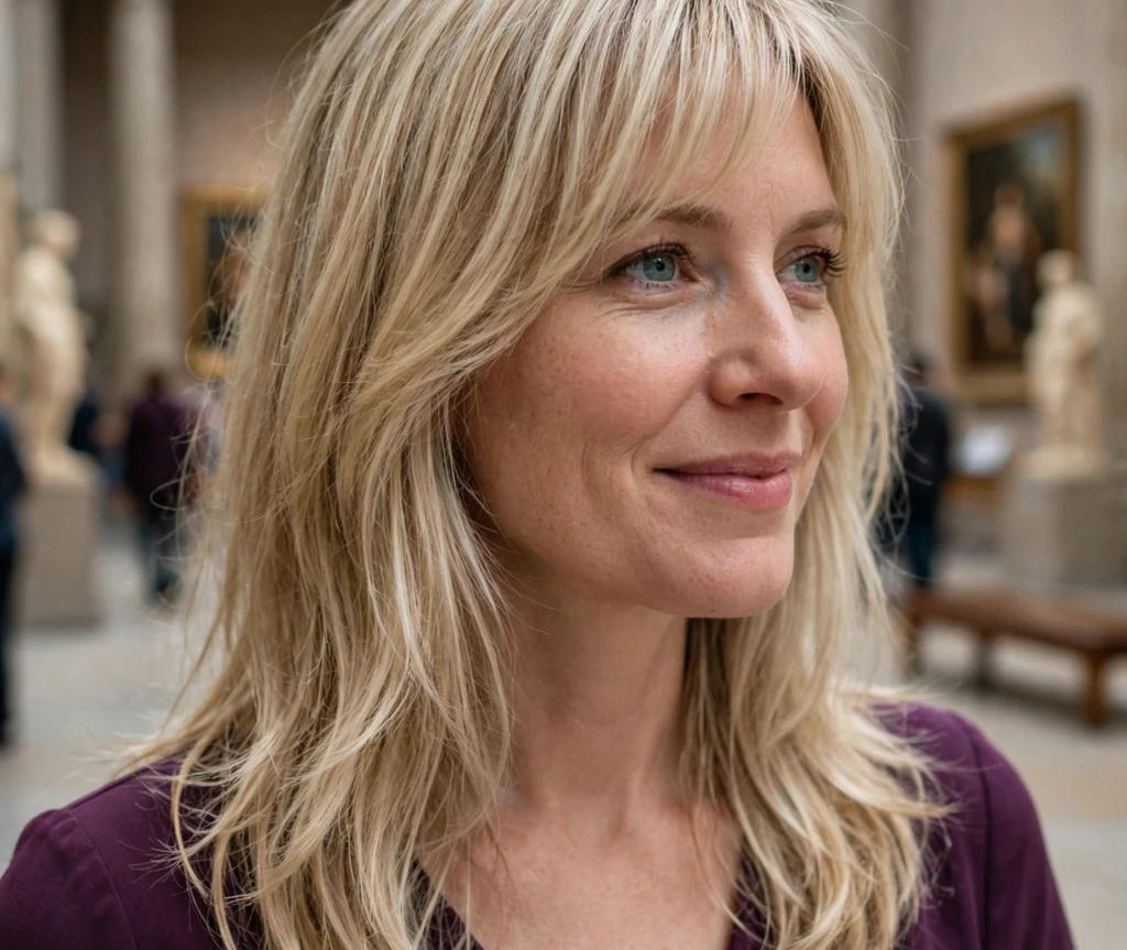 Face-Framing Layers With Side Bangs