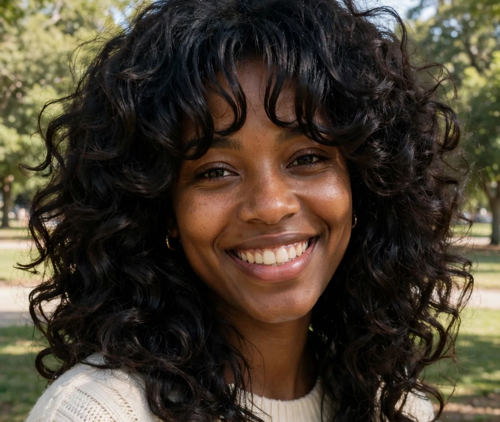 Straight Layers With Feathered Bangs
