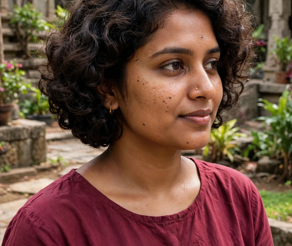 Short curly bob for thick hair