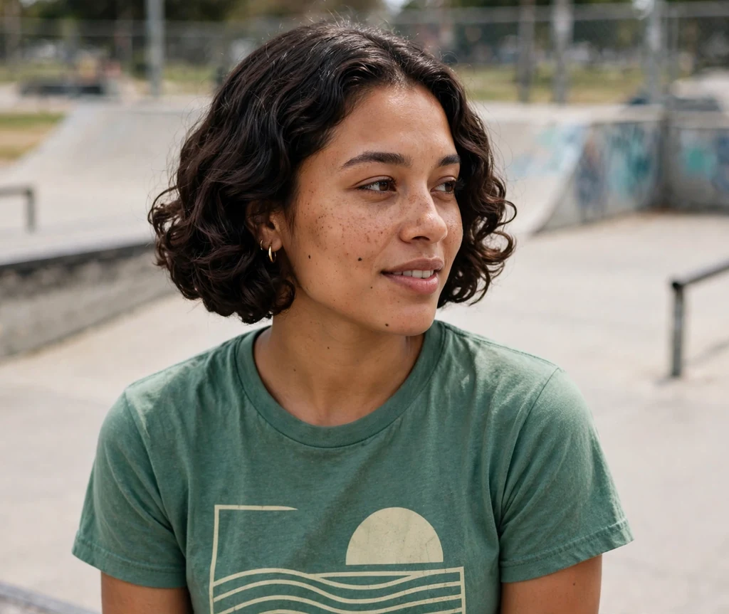 Polished short curly bob