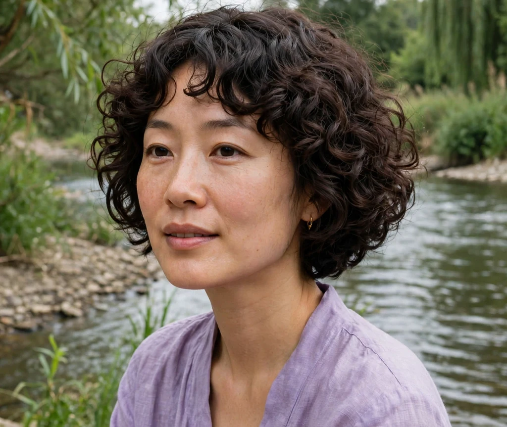 Curly French bob