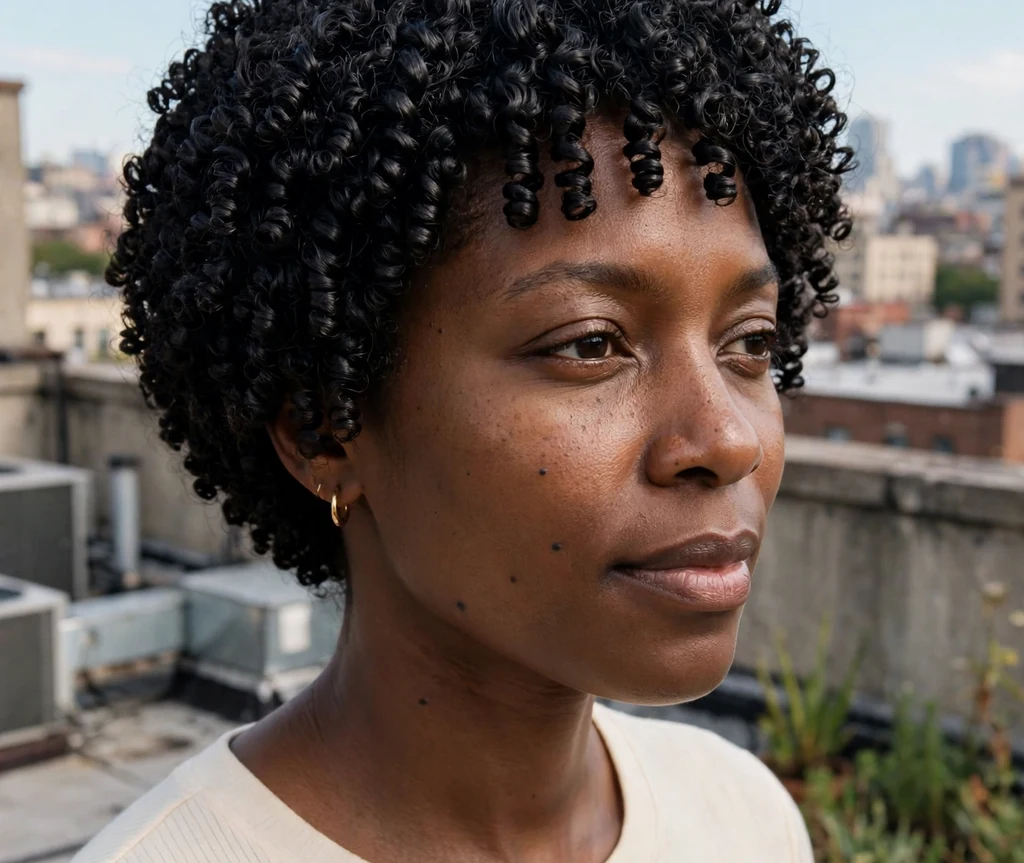 Tight-coil curly bob