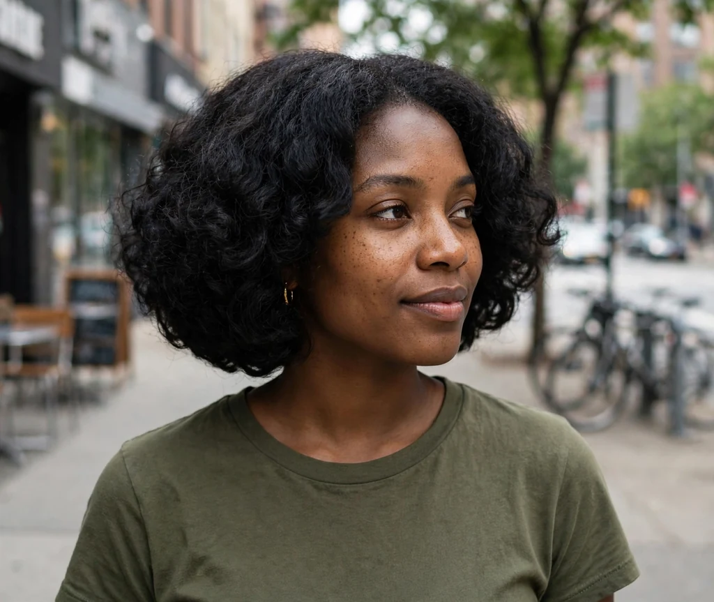 Curly bob for thick hair