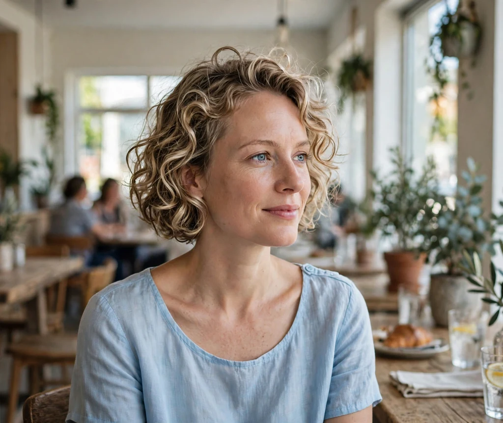Curly bob for fine hair