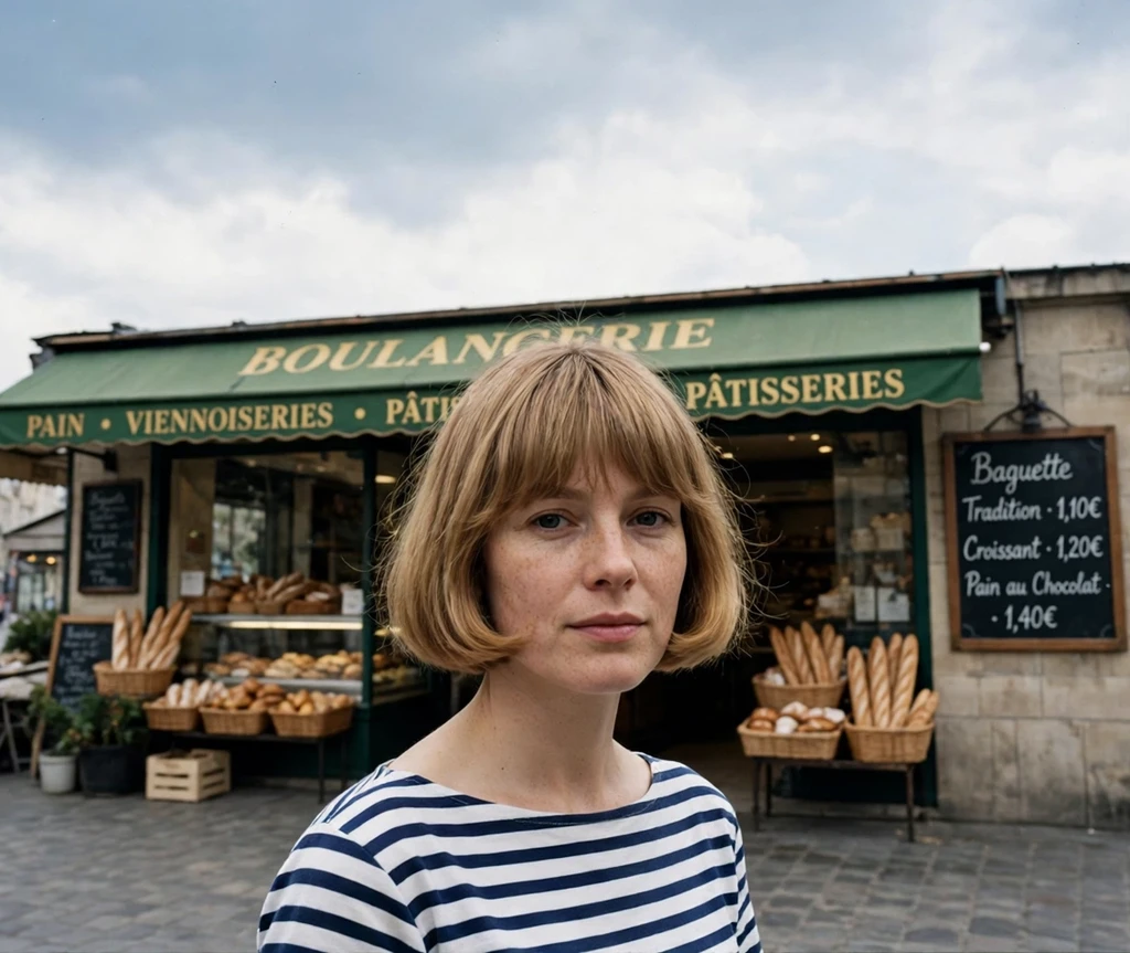 breton stripe french bob with a slightly wispy full fringe