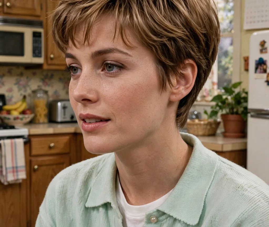 90s blunt fringe bixie haircut
