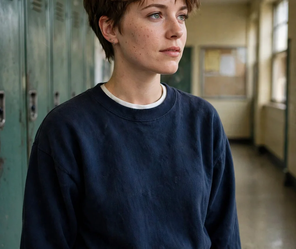 Halle-inspired 90s bixie haircut