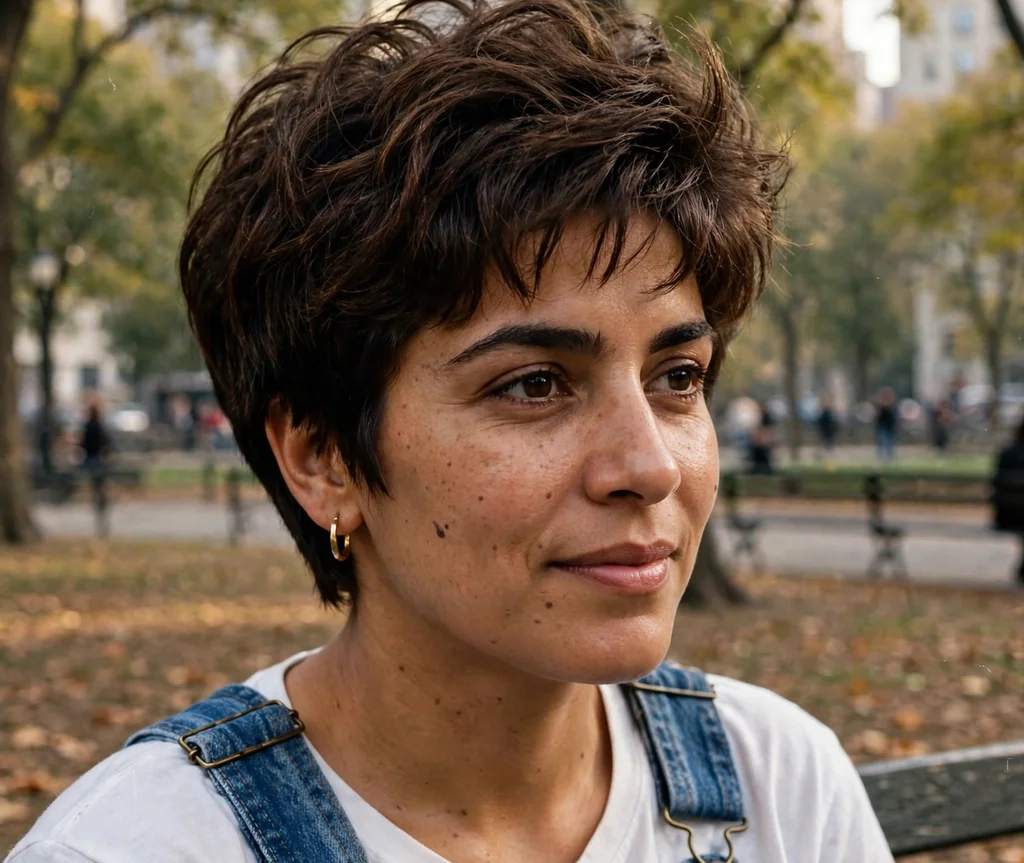 90s tapered bixie haircut