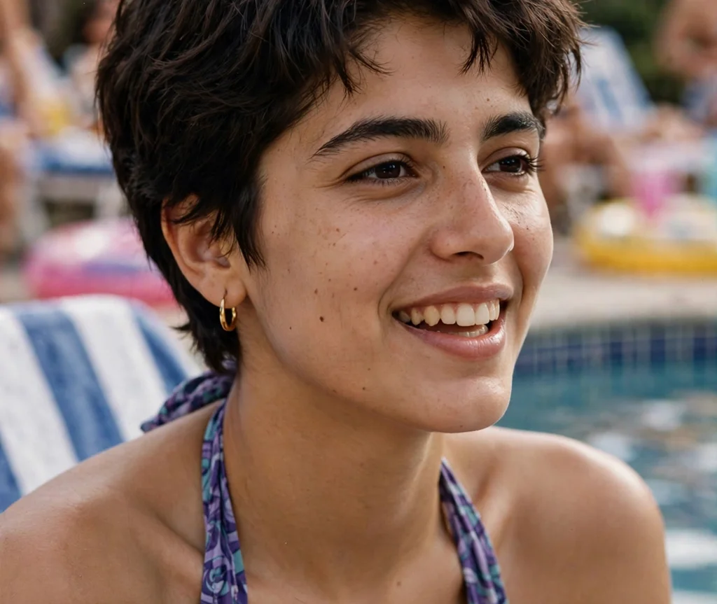 90s sleek bob-bixie haircut