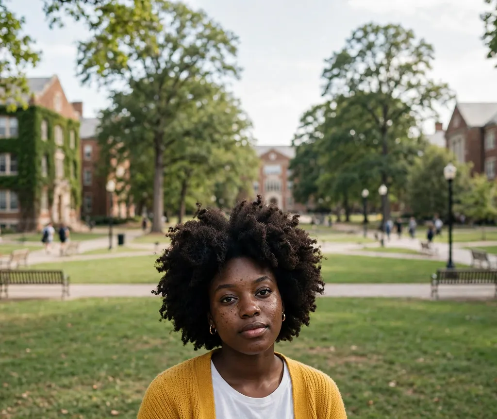 Big afro hairstyle with twist out texture on a Black woman