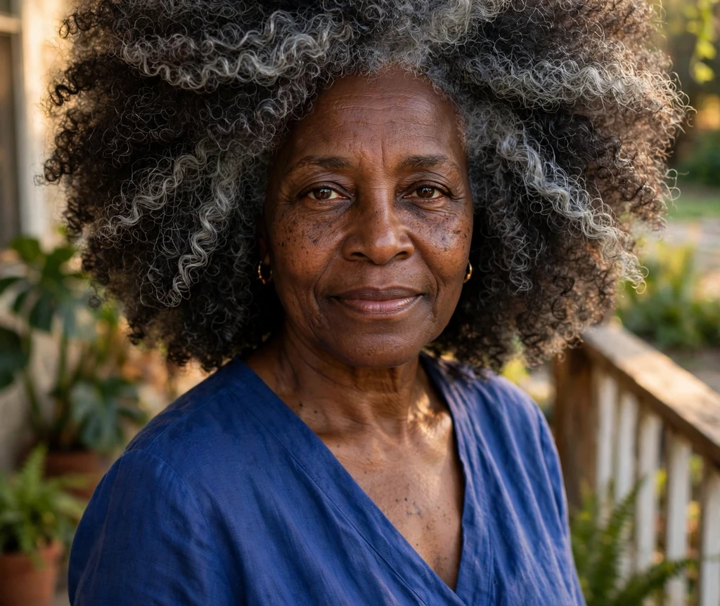 Timeless power big afro hairstyle on a Black woman