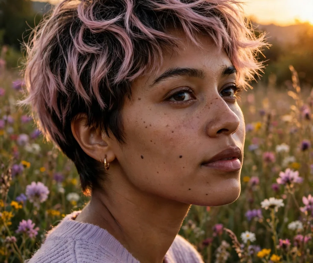 Copper bixie haircut