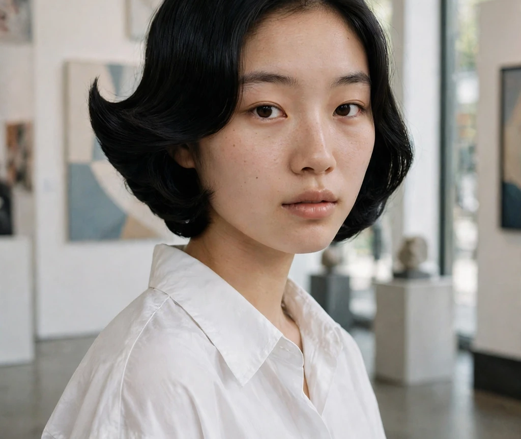 Inverted bob haircut