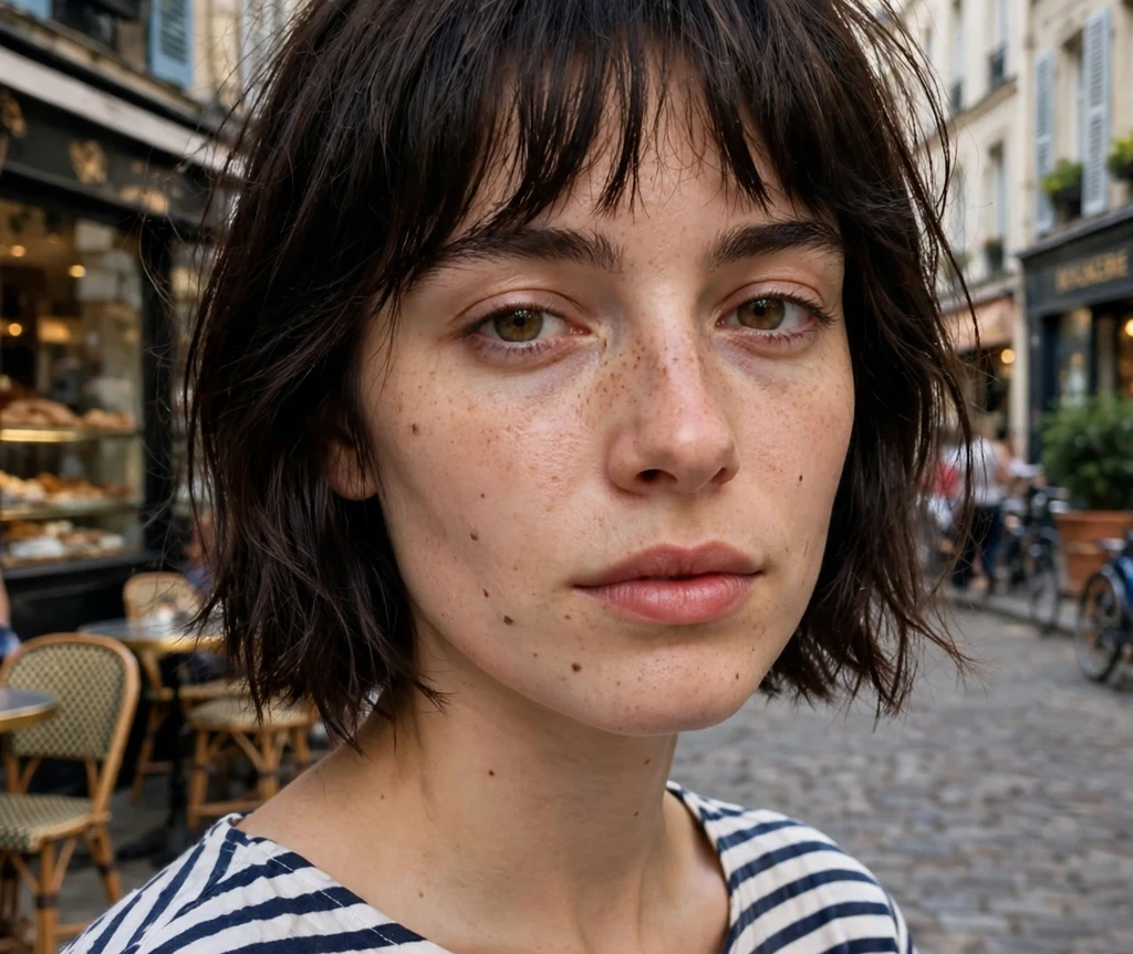 French bob with bangs haircut