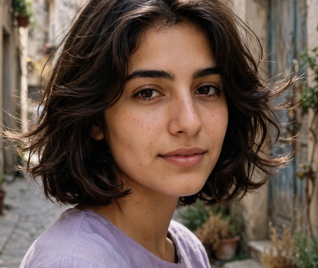 Feathered bob haircut