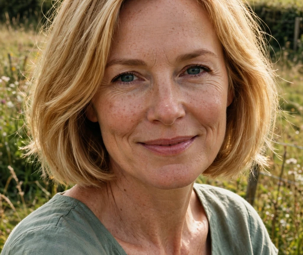Golden blonde bob haircut