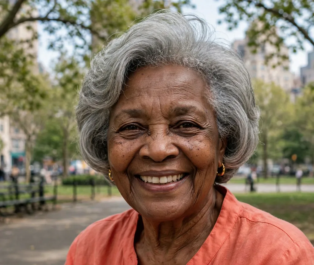 Soft volumizing bob with crown lift on fine gray hair