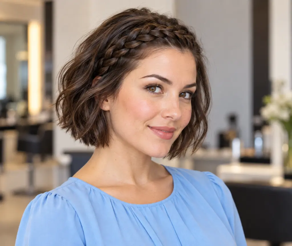 Braided Headband for a Short Bob