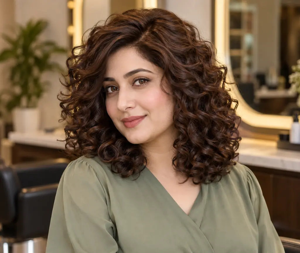 Classic Shoulder-Length Curly Wig