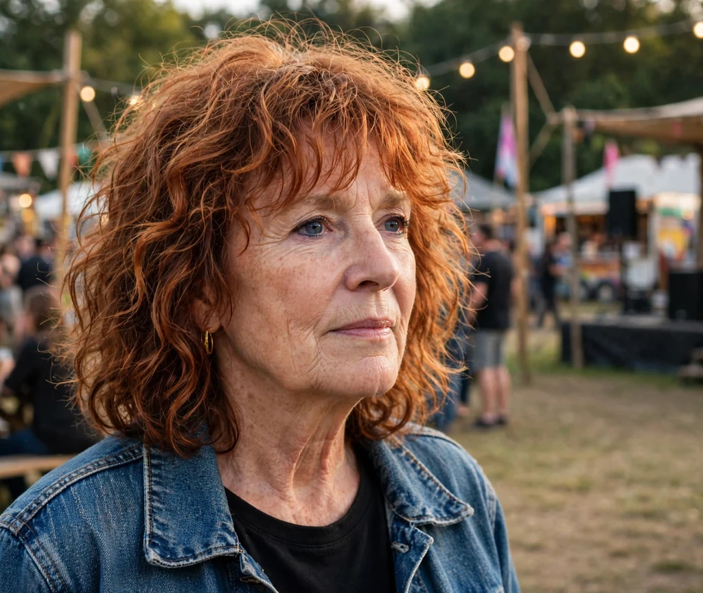 Shoulder-length curly shag haircut for women over 50