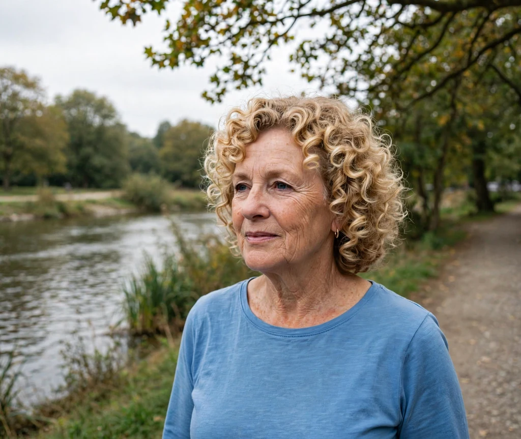 Curly haircut with defined ringlets for women over 50
