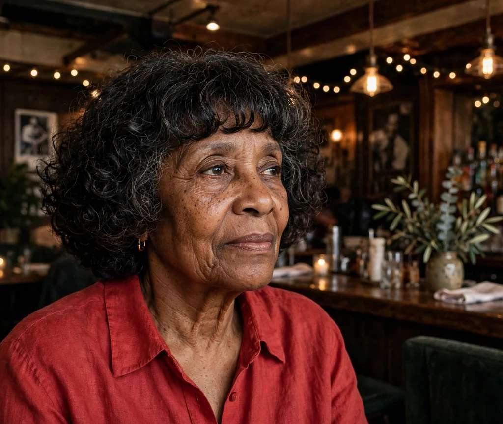 Curly bob with curly fringe for women over 50