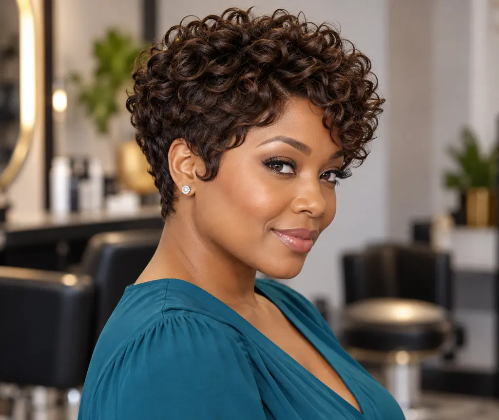 Curly Pixie Wig