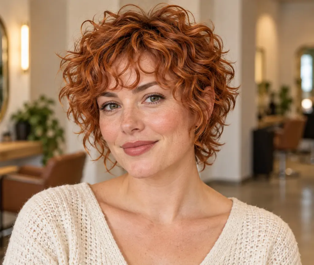 Curly Shag with Wispy Bangs