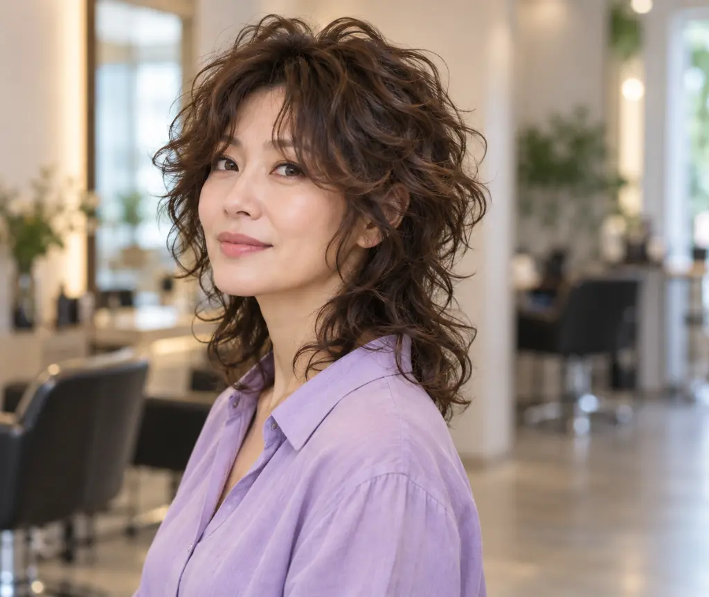 Curly Wolf Cut