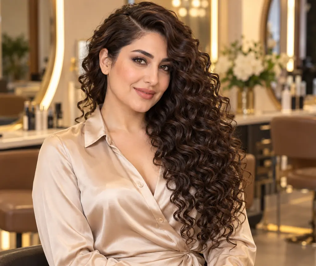Deep Side-Part Curly Wig