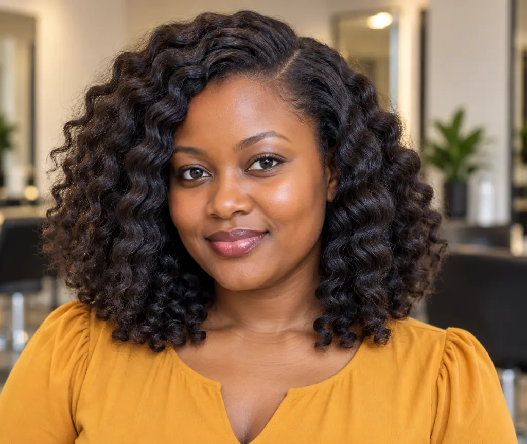 Defined Braid-Out Hairstyle