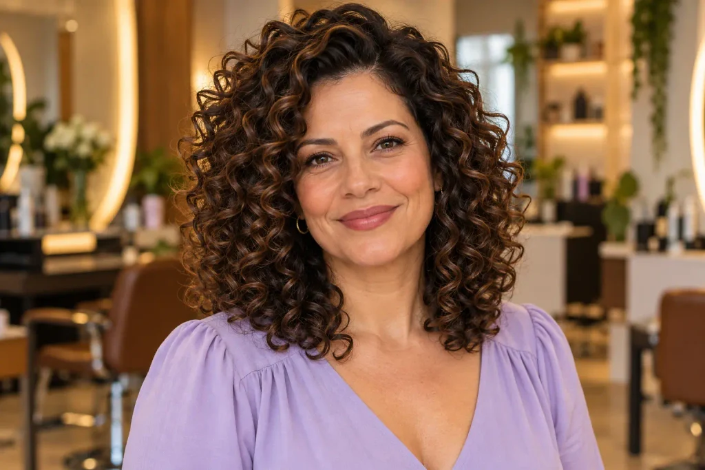 Defined Shoulder-Length Ringlets