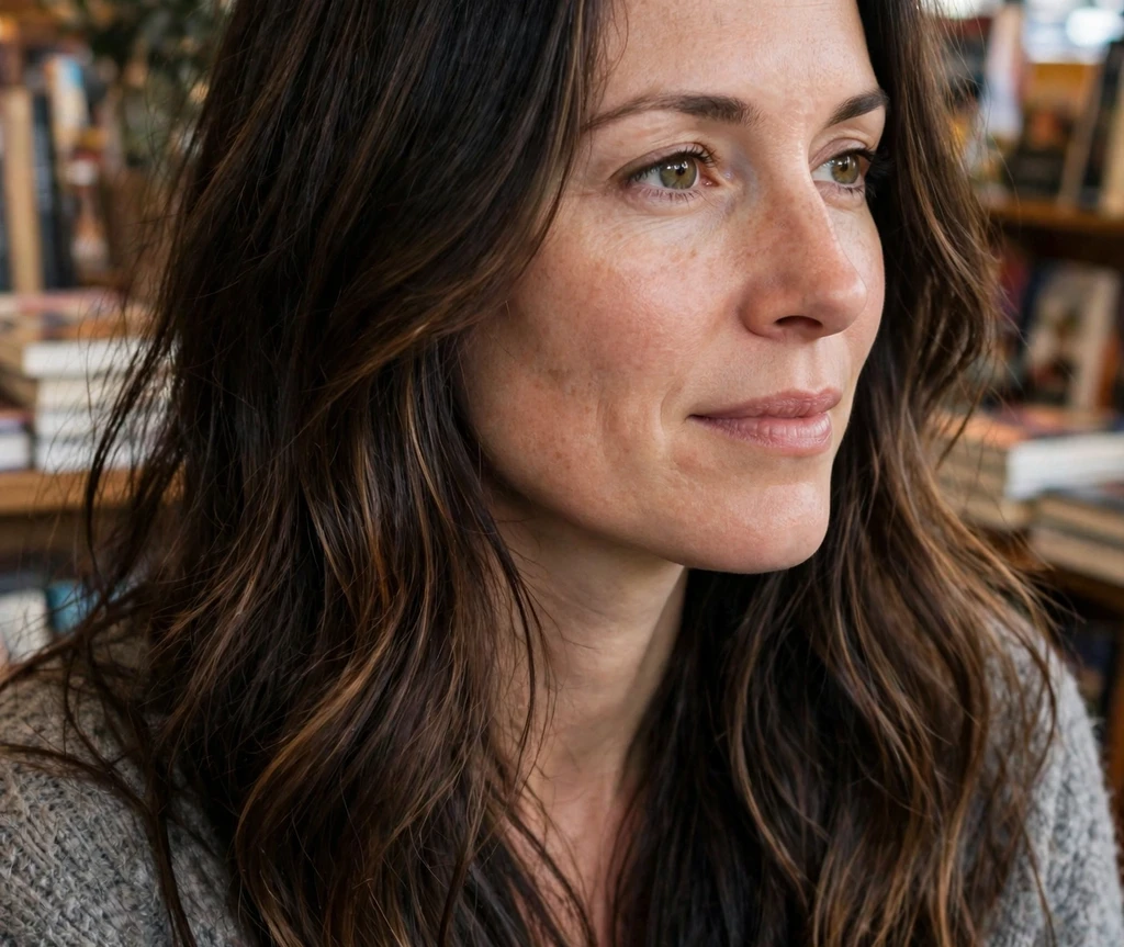 Shadow root blending into espresso highlights on dark hair
