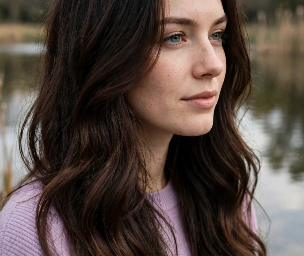 Espresso ombré fading through dark chocolate hair