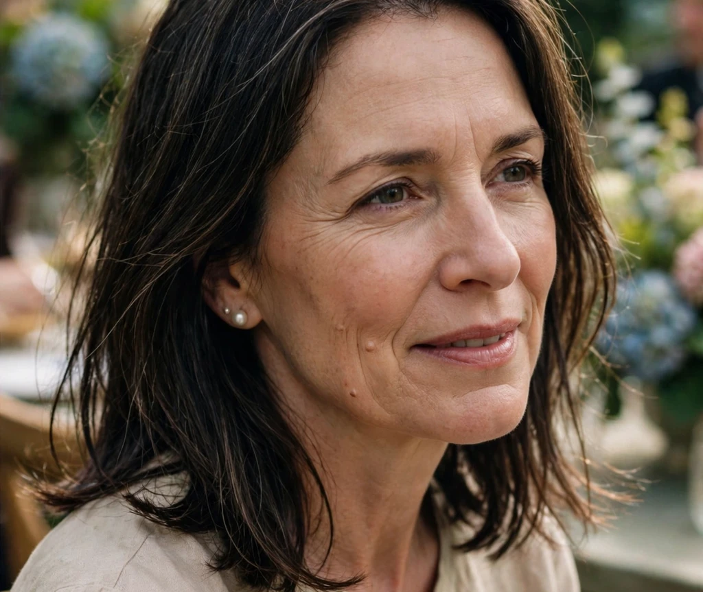 Fine dark hair with delicate espresso highlights
