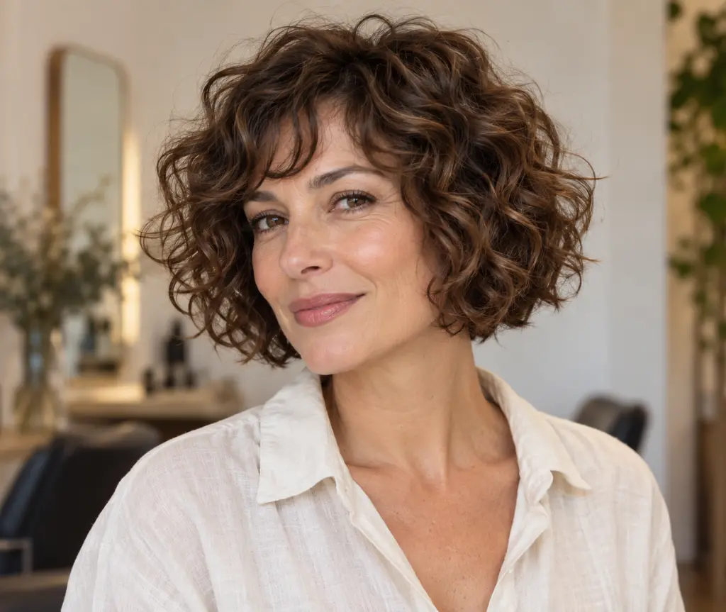 French-Inspired Curly Bob