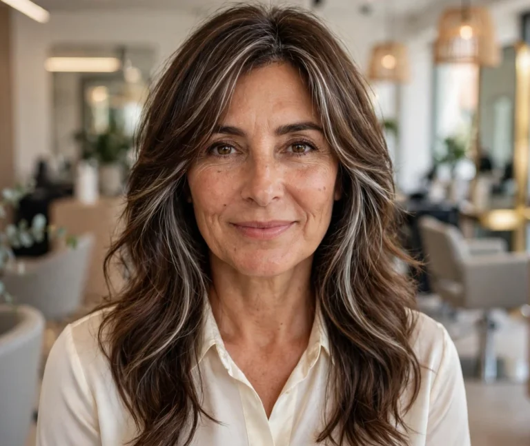 35 Stunning Grey Blending Highlights For Brunettes To Embrace Your Silver Gracefully