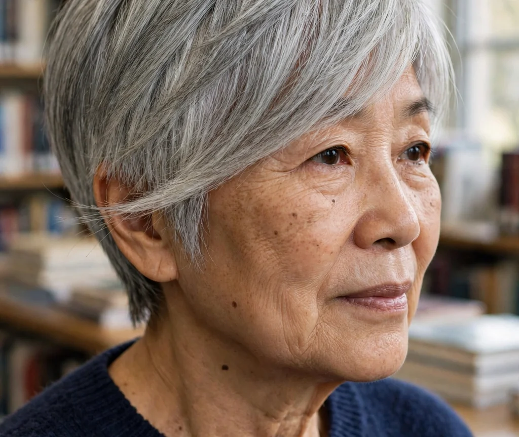 Side-Swept Bangs with a Chic Pixie