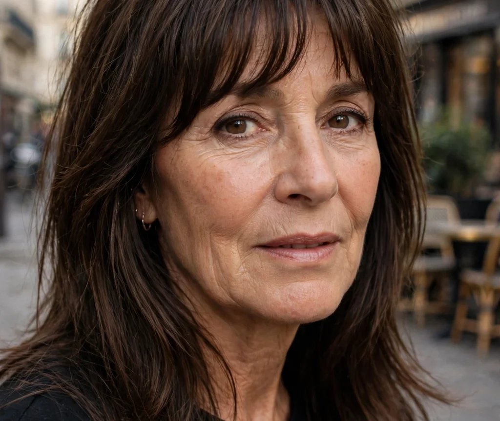 Bardot-Inspired Bangs with Long Layers