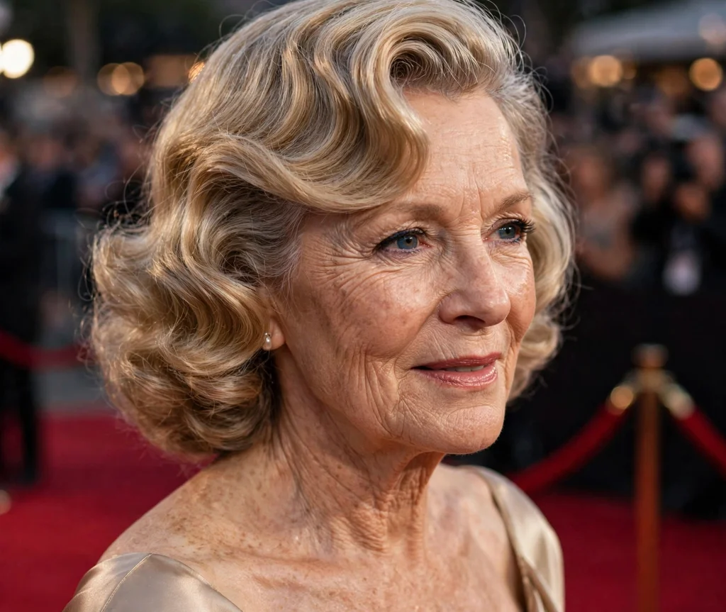 Glamorous Old-Hollywood Bangs with Waves