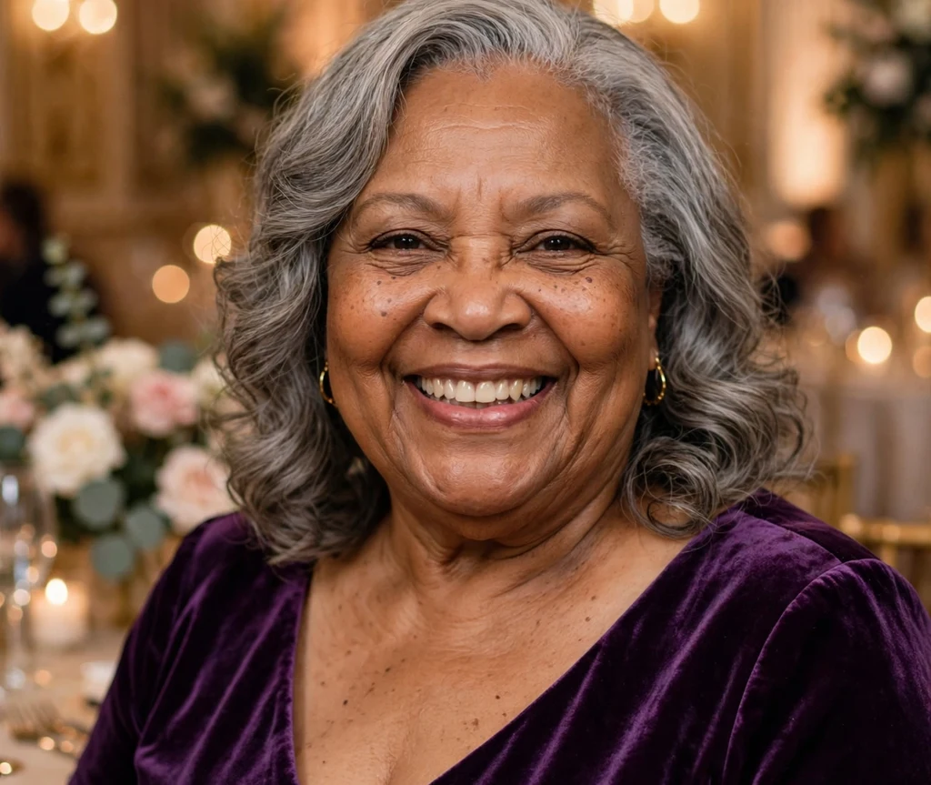 Soft loose waves on a plus size woman over 50