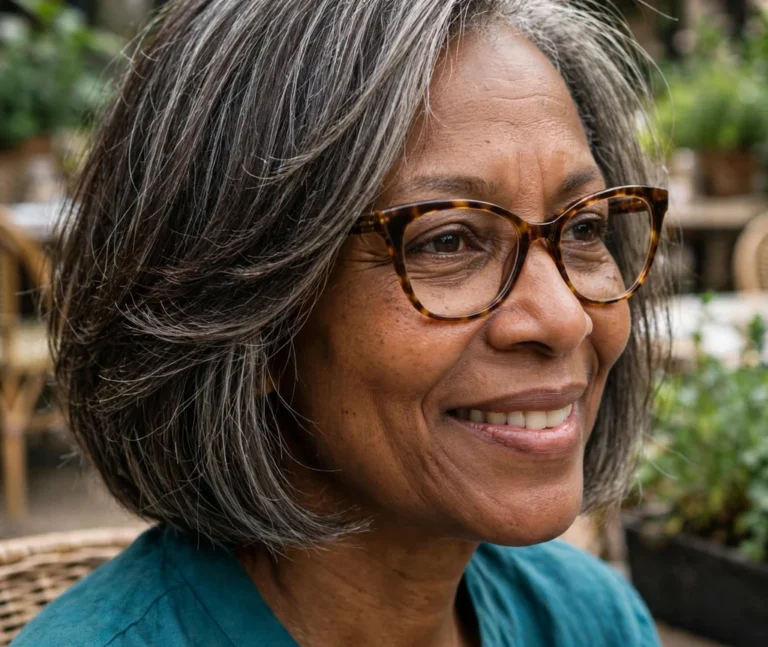 35 Chic Hairstyles For Thin Hair Over 50 With Glasses