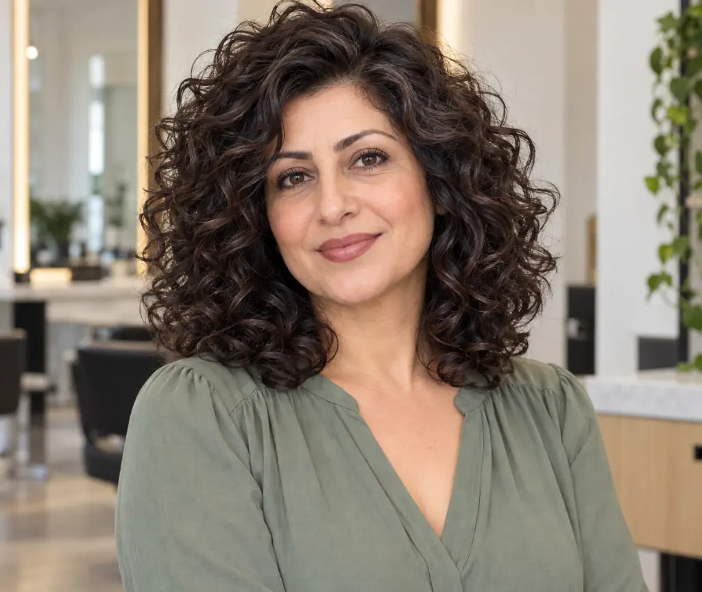 Layered Cut for Thick Curls
