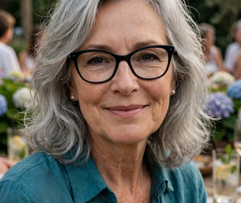 46 Stunning Layered Hairstyles For Older Women With Glasses That Flatter Every Frame