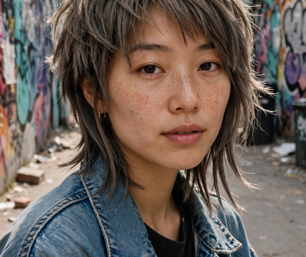 Woman with a stacked bob with disconnected layers