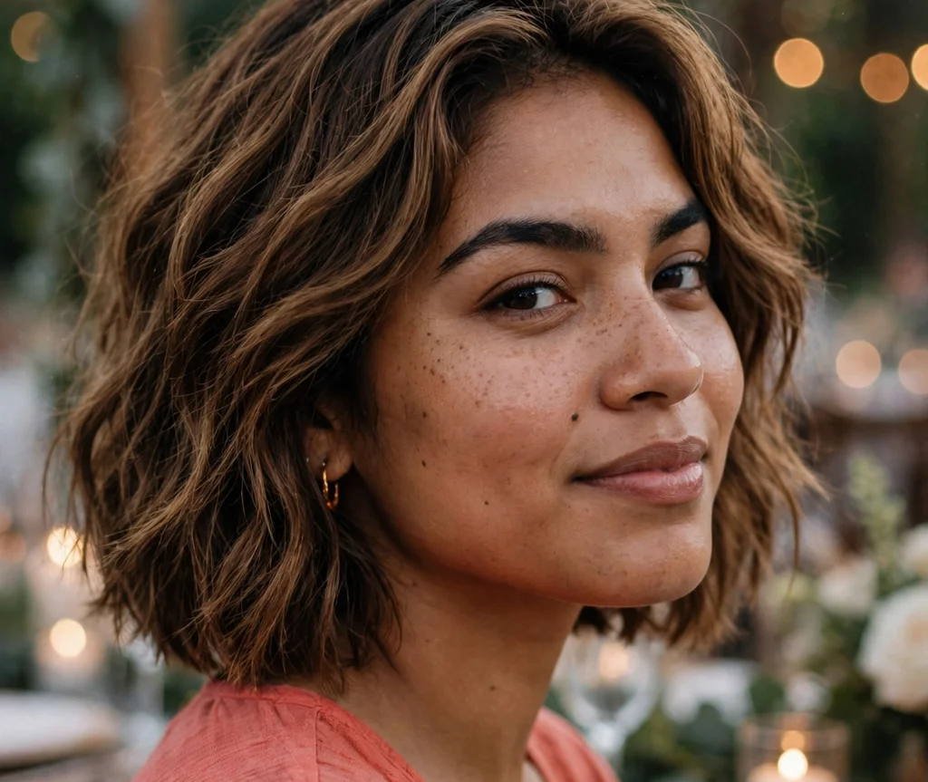 Beachy textured lob with waves