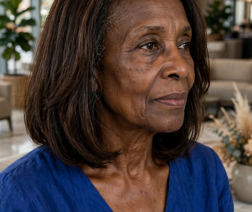 Voluminous caramel long bob haircut for women over 50