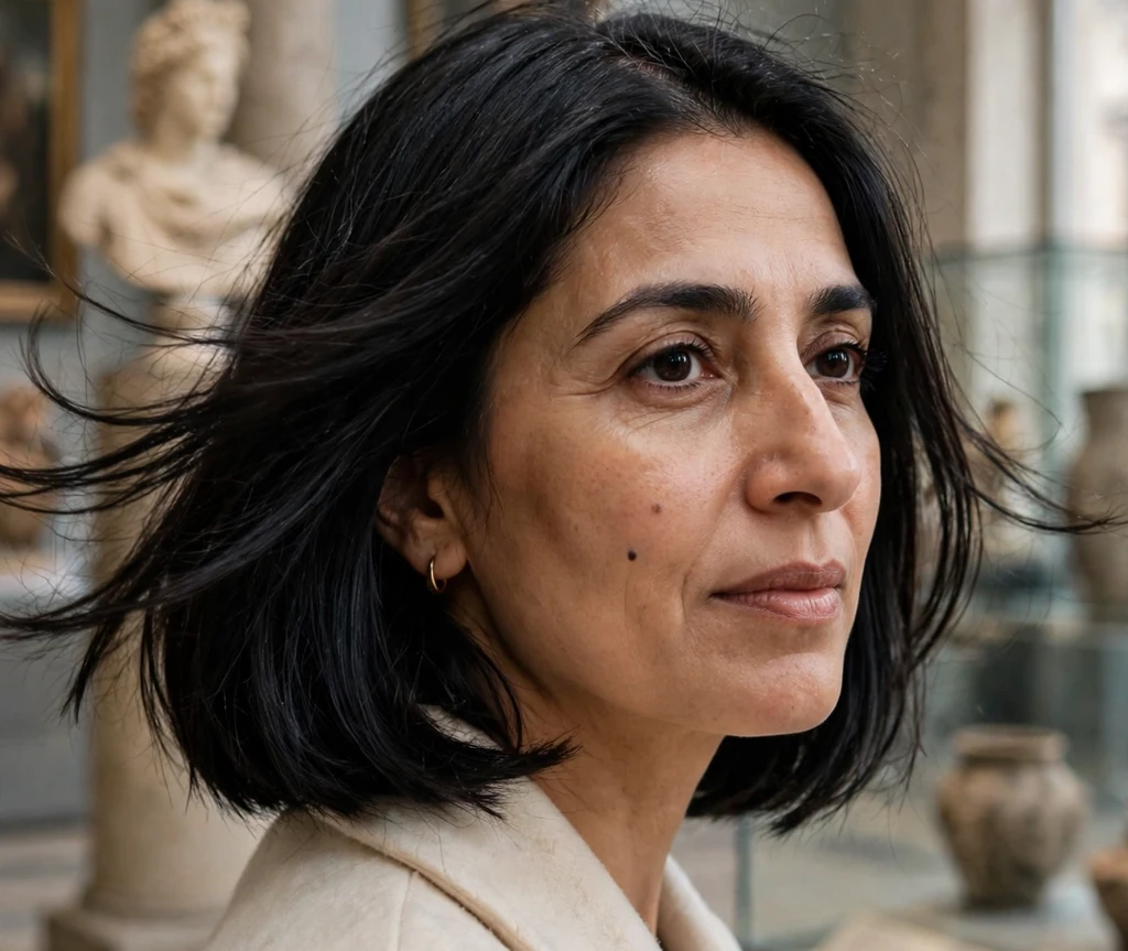 Woman with an edgy undercut panel long bob for thin hair