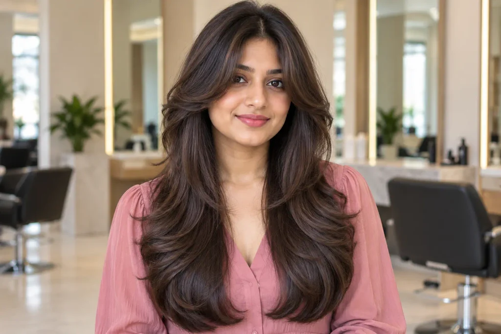 Long Butterfly Haircut With Curtain Bangs