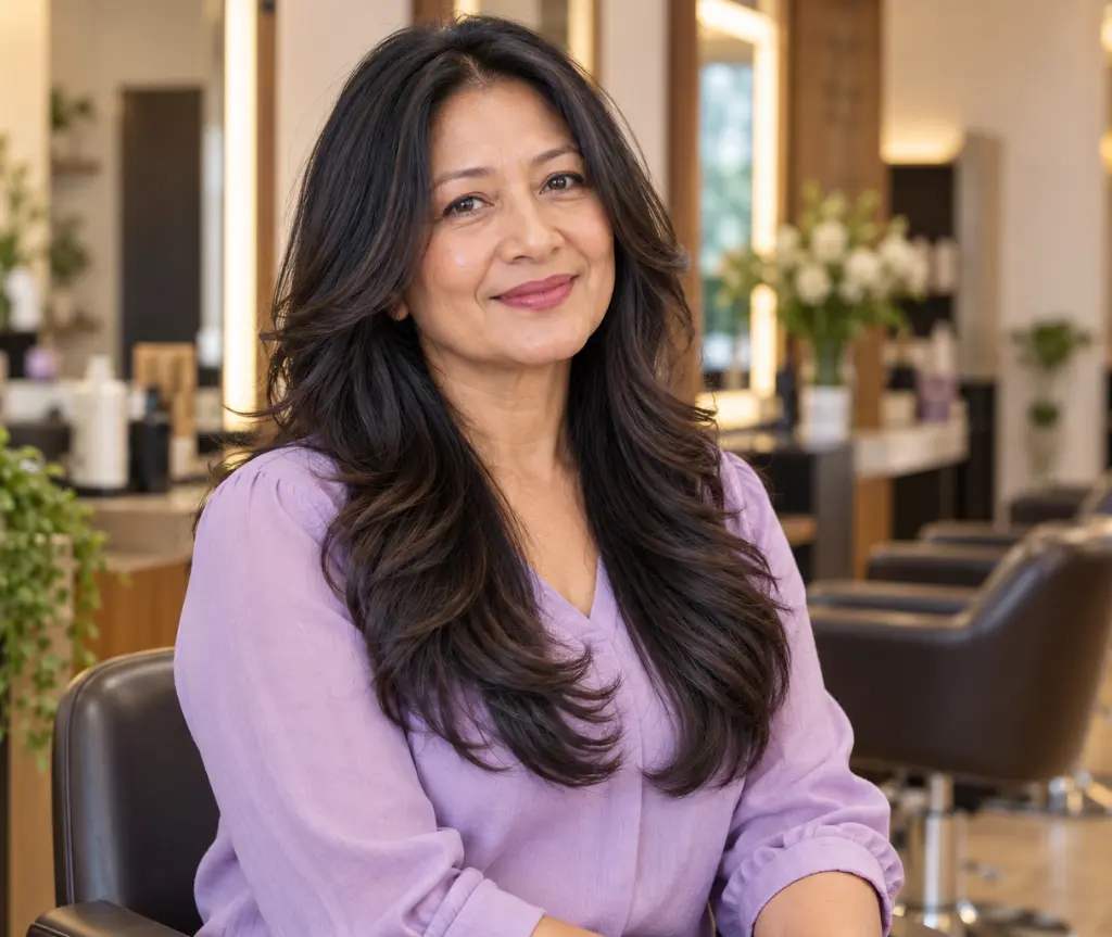 Long Hair with Face-Framing Layers